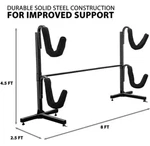 Raxgo Storage Rack 52"X96"X26" Black 2- Kayak Freestanding W/installation Kit. Fixed Price $179.98.