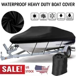 Trailerable Boat Cover Waterproof Heavy Duty Marine Grade Dust V-hull Runabout. Fixed Price $27.69.