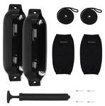 Rockville FEN285-BLACK Boat Fender Package Bumpers 8.5"X27", Covers, Lines. Fixed Price $64.95.