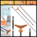 Shallow Water Anchor Pole 8.63'/12.3' With T-handle, Fiberglass Mud For. Fixed Price $105.99.