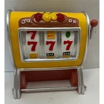 Slot Machine Toilet Paper Holder Lucky 7 Casino Decor Yellow Red One Arm Bandit. Fixed Price $34.99.
