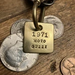 1971 Guzzi Motorcycle Key Fob. Fixed Price $19.95.
