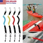 Elastic Safety Coiled Boat Paddle Leash Kayak Canoe Cord Fishing Rod Lanyard. Fixed Price $8.72.