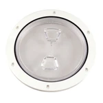 Beckson Marine DP60-W-C 6" Clear Center Screw Out Deck Plate White. Fixed Price $45.11.