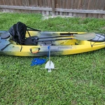 West Marine Pompano 120 Sit-on-top Angler Kayak + Accesories. Fixed Price $250.00.