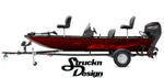 Red Northern Pike Hunts Bait Boat Wrap Vinyl Graphic Decal Kit Bass Fishing. Fixed Price $360.40.