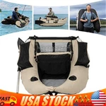 Portable Inflatable Boat Fishing Dinghy Sport Backrest Adjustable 130KG. Fixed Price $129.74.
