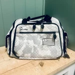 American Kargo Track Bag White Graphic Print Includes Adjustable Shoulder Strap.. Fixed Price $23.50.