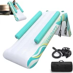 Pontoon Waterfall Slide, Inflatable Boats Island For Adults Kids. Fixed Price $359.99.