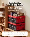 32L Collapsible Storage Bins Pack Stackable Folding Crates W/ Handles. Fixed Price $47.99.
