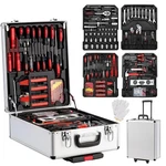 799PC Professional Tool Kit 4-TIER Aluminum Rolling Case Auto Garage Repair Set. Fixed Price $170.00.