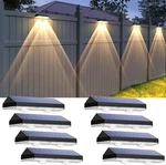 Solar Fence Lights Waterproof Outdoor 8 Pack Led 2700 4000 6000K 3 Mode For. Fixed Price $52.17.