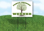 Werner Family Reunion Gr Tree 18 In X24 Yard Sign Road With Stand. Fixed Price $19.99.