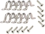10 Pcs Stainless Steel Bimini Boat Top Pad Eye Straps Tie Down Kayak Deck Loops. Fixed Price $13.99.