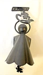 Vintage Steel/iron Angel Wall Hanger Bell With Pierced Heart Wings. Fixed Price $9.99.