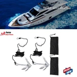 2-PACK White Folding 2.5KG Grapnel Boat Kayak Marine Anchor Set. Fixed Price $35.50.