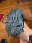 Improved Military Sea Bag Us Army Duffle Sack Deployment Green Side Zipper Euc. Fixed Price $29.95.