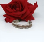Sterling Silver Rb Signed Rope Style South West Cuff 22.72G Bracelet Cat Rescue. Fixed Price $99.99.