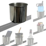 Multi-functional Kayak Cup Holder, Track Mounted Drink Phone Silver. Fixed Price $10.82.