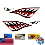 Alemon Shark Teeth Mouth Reflective Decal For Boat Canoe Car Truck Kayak 14.8X5". Fixed Price $11.65.