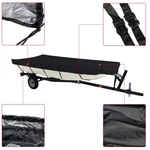 14FT 210D Boat Cover Black For Jon Beam Width Up To 70INCH Waterproof. Fixed Price $21.56.