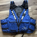 L.l. Bean Life Jacket Vest Xl Adult Type Lll Pfd Kayak Sailing Canoe Blue. Fixed Price $45.00.