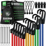 Usa Bungee Cords With Hooks - Heavy Duty Outdoor 28PC Assortment 4 Free Tar. Fixed Price $72.79.