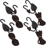 4 Pack 1/8 Inch 8FT Adjustable Rope Hanger Ratchet Kayak Canoe Tie Down Straps. Fixed Price $20.35.