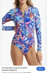 Sea Level Swim Women One Piece Rash Guard Suit,zipper Size 6 Tropical Print. Fixed Price $18.00.