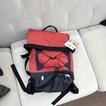 Red/black Roll-top Hiking Backpack W/ Buckle, Padded Adjustable Straps. Fixed Price $20.60.