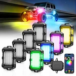 8 Pods Q2 Max Rgb+ic Led Rock Light Underglow Lamp Group Control For Car Boat Rv. Fixed Price $156.50.