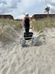 Wheeleez Beach Wheelchair, Balloon Tires For Soft Sand - Used. Fixed Price $745.00.