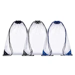 3 Clear Drawstring Bags Waterproof Pvc See-through Backpack For M. Fixed Price $14.34.