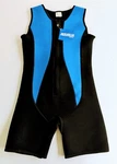 Aquawave Unisex Sz Sleeveless Shorty Neoprene Wetsuit Full Zip Black Blue Nwt. Fixed Price $49.50.