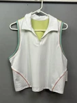 Tek Gear Workout Shirt Womens 2XL White Yellow Sleeveless Mesh Active Top. Fixed Price $11.02.