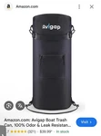 Avigap Boat Trash Can 100% Odor & Leak Resistant Portable Reusable 10-13 Gal. Fixed Price $38.00.