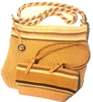 The Sak Purse Crossbody Braided Strap Lot 2 Boho Woven Matching Bags Tan Beach. Fixed Price $25.50.