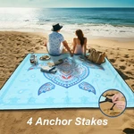 Beach Blanket Waterproof Sandproof 79" X 83" Large Free Quick Drying. Fixed Price $14.99.
