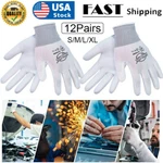 12 Pairs Polyester Nylon Pu Palm Dip Coated Gloves Universal Work N10550. Fixed Price $13.95.