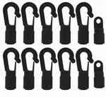 Yyst 10 Pcs Bungee/shock Cord Fixed End Tabbed Hooks For 1/4" (6MM). Fixed Price $10.89.