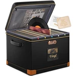 Deego Vinyl Record Storage Box With Lock, Fireproof & Waterresistant A.... Fixed Price $56.39.