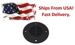 4 Inch Black Boat Floor Drain And Vent Cover For Marine Applications. Fixed Price $34.99.