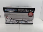 Shoreline Marine 150 Denier Reflective Polyester Trailerable Boat Cover 14-16. Fixed Price $55.00.