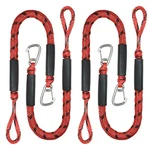 4 Pack Bungee Boat Dock Line With Stainless Steel Clip 3FT Mooring Rope .... Fixed Price $51.96.