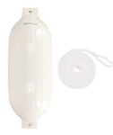 Rockville FEN110-WHITE 10" X 30" Marine Boat Fender, Uv-resistant, Inflatable. Fixed Price $44.95.