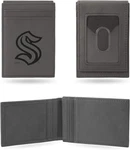 Seattle Kraken Premium Gray Leather Wallet, Front Pocket Magnetic Money Clip,.... Fixed Price $19.99.