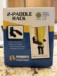 2-PADDLE Kayak Rack, Black, Mounts To Wall Or Free-standing Suspenz 6. Fixed Price $24.99.