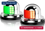 Obcursco Boat Navigation Lights, Led Red And Green Deck Mount For Port,. Fixed Price $21.11.