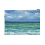 Cosmetic Bag Makeup Pouch Accessory Sea View 273 Ocean Blue Art By L.dumas. Fixed Price $19.99.