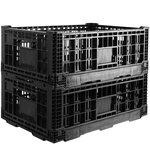 Qtjh Collapsible Storage Bin Containe 52 Liter Transferheavy Medium, Black. Fixed Price $130.99.